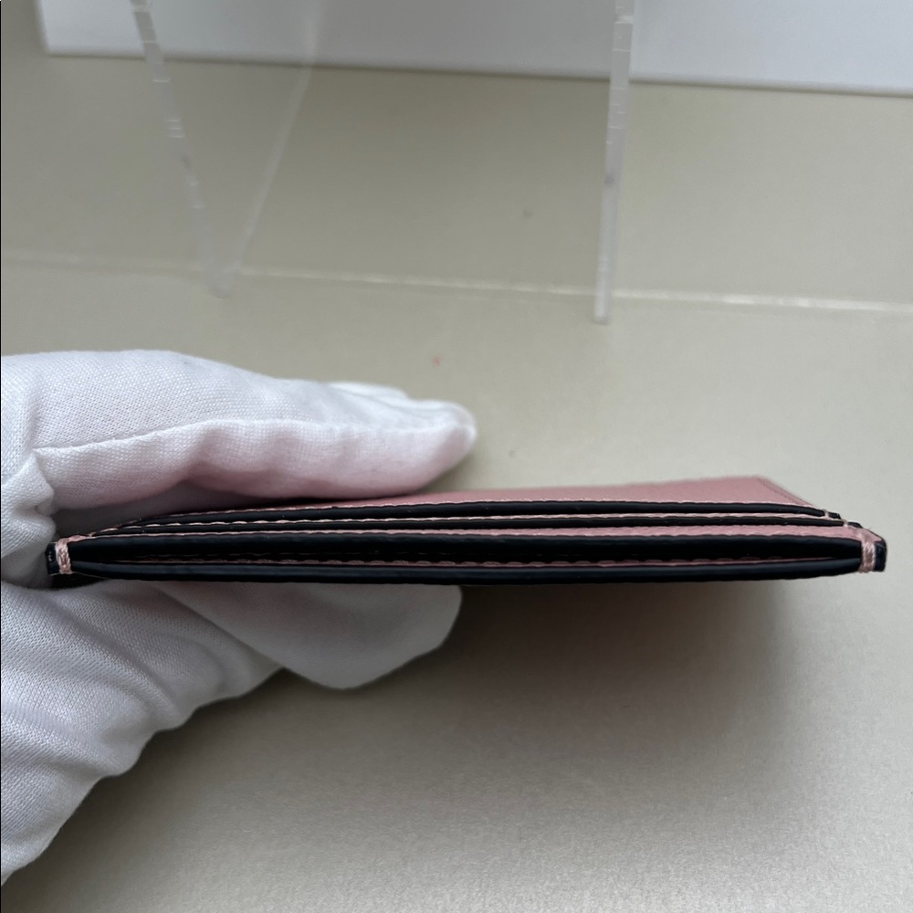 Versace Medusa Head Pink Leather Card Holder NWOT $275 Retail w/COA No Box/Dust - Picture 13 of 17